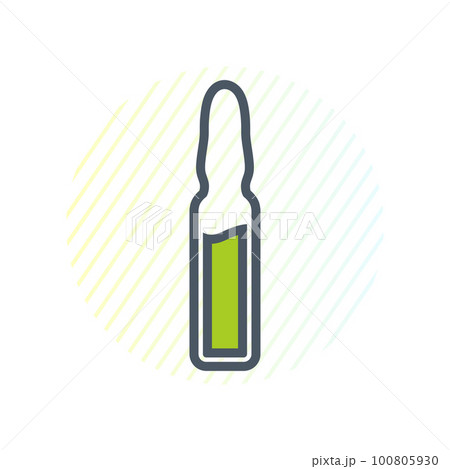 Medicine Ampule Line Icon. Editable Vector Symbol Illustration. Medicine Ampule Line Icon. Editable Vector Symbol Illustration. 100805930