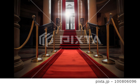 Red Carpet Road. Illustration AI Generative 100806096