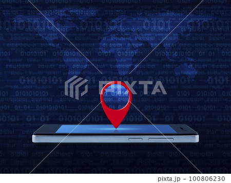 Map pointer navigation online concept, Elements of this image furnished by NASA 100806230
