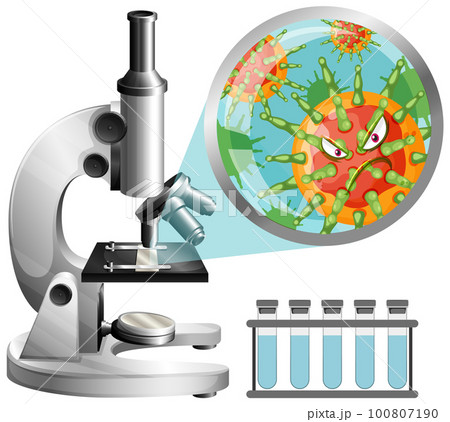 Microscope looking at germ Microscope looking at germ 100807190