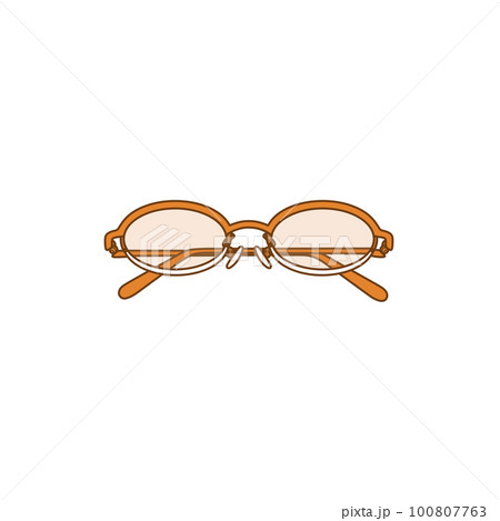 茶色の眼鏡(サングラス)のイラスト 茶色の眼鏡(サングラス)のイラスト 100807763
