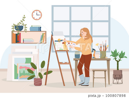 Self Care And Drawing Concept 100807898