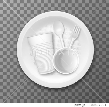 Disposable Tableware Realistic Object 100807901