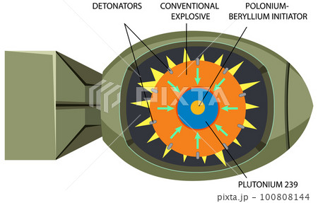 Components Inside of Plutonium 239 Nuclear Fission Bomb 100808144