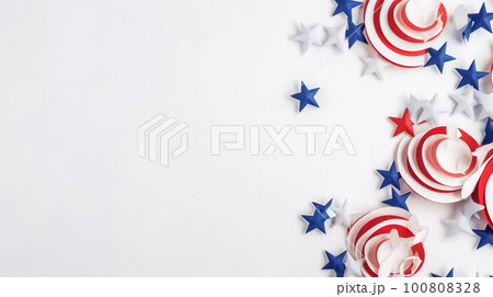 4 July party holiday background. Illustration AI Generative 100808328