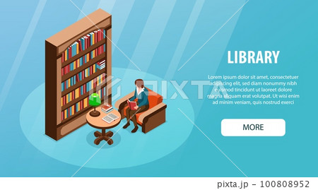 Isometric Library Banner 100808952