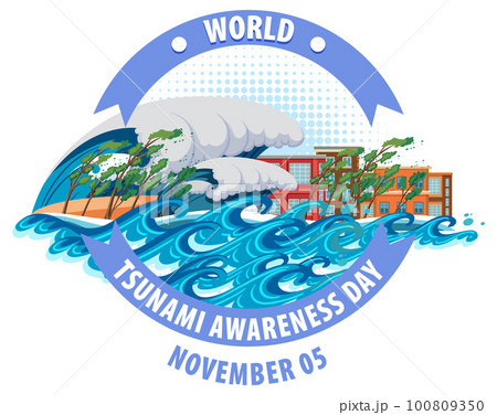 World Tsunami Awareness Day Logo Design 100809350