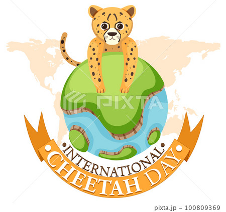 International cheetah day poster template 100809369
