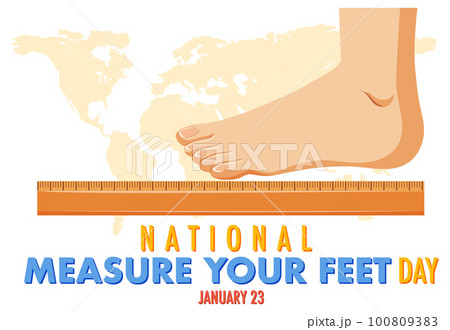 National Measure Your Feet Day Banner Design 100809383