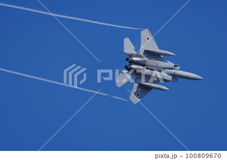 航空祭で機動飛行を行う航空自衛隊のF-15 航空祭で機動飛行を行う航空自衛隊のF-15 100809670