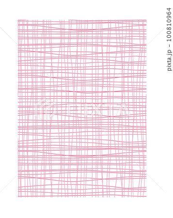 Hand drawn pink line art. Freehand grid vector outline texture. Female interior poster. Abstract threads vector background. Hand drawn pink line art. Freehand grid vector outline texture. Female interior poster. Abstract threads vector background. 100810964