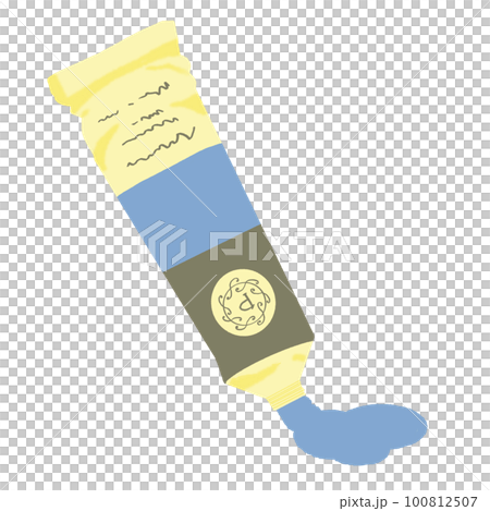 Acrylic paint [cyan, simple, no line] 100812507