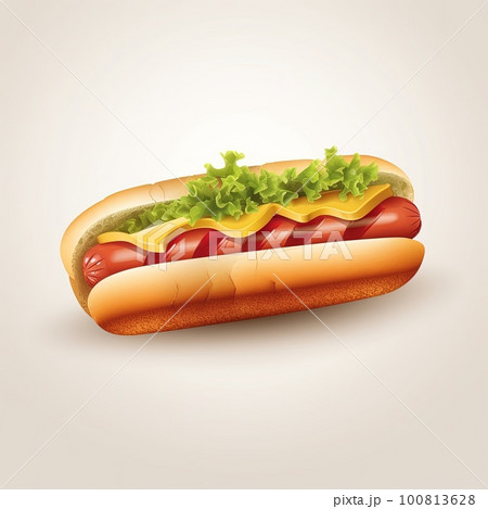 Hot dog on a white background 100813628