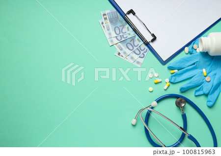 Concept of corruption in medicine, illegal money making in medicine 100815963