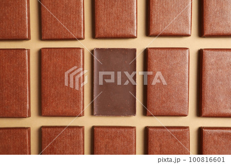 Concept of tasty food, chocolate, top view Concept of tasty food, chocolate, top view 100816601