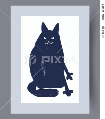 Animal fox nordic fauna wall art printのイラスト素材 [100818369