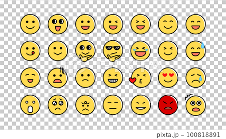 simple emoticon set 100818891