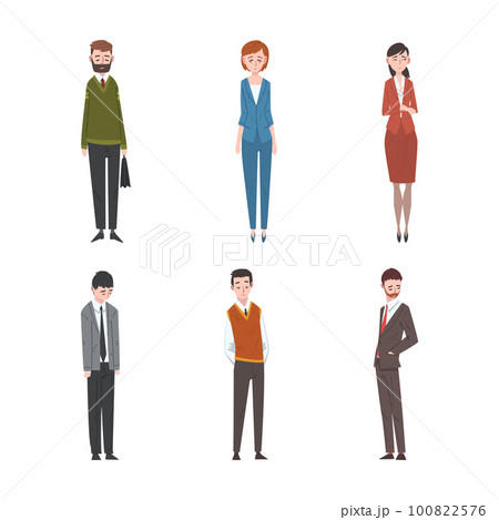 Sad and Frustrated Business People Character or Unhappy Office Worker Standing with Hang Head Vector Set Sad and Frustrated Business People Character or Unhappy Office Worker Standing with Hang Head Vector Set 100822576