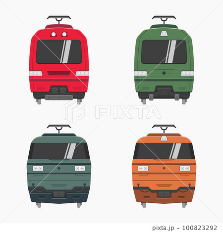 train front view vector