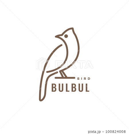 bird beauty bulbul line art minimal modern logo design vector bird beauty bulbul line art minimal modern logo design vector 100824008