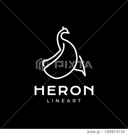 bird fly heron beauty lake line art modern minimalist logo design vector bird fly heron beauty lake line art modern minimalist logo design vector 100824216