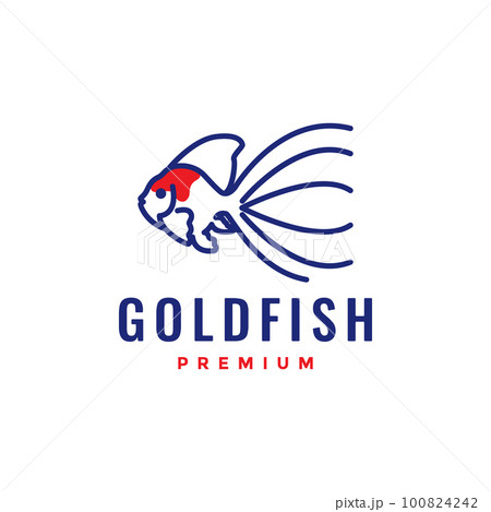 aquarium fish goldfish beauty abstract line - Stock Illustration  [100824242] - PIXTA
