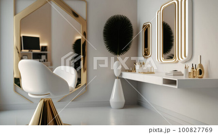 image of the design of a bright beauty studio, hairdresser image of the design of a bright beauty studio, hairdresser 100827769