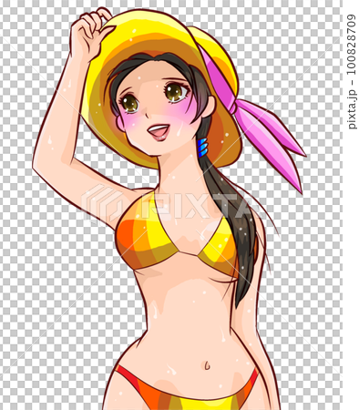 穿著比基尼泳裝的女人 100828709