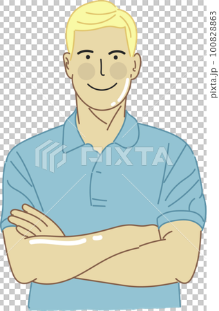 Man with crossed arms do pose 100828863