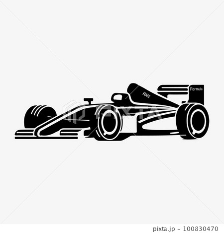 Formula race detailed car. Vector eps illustration 100830470