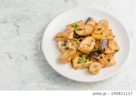 エリンギと豆腐のオイスターソース炒め 100831117