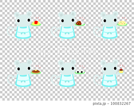 Mouse in the kitchen icon set 2 Mouse in the kitchen icon set 2 100832267