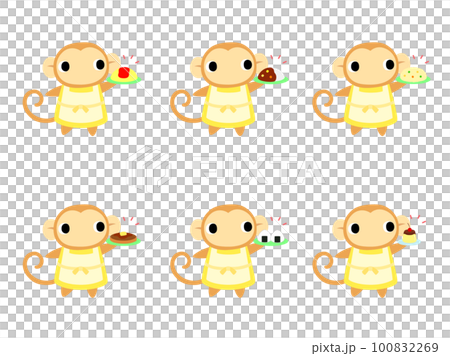 Kitchen monkey icon set 2 Kitchen monkey icon set 2 100832269