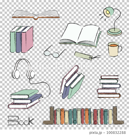各種書籍插圖顏色 各種書籍插圖顏色 100832288