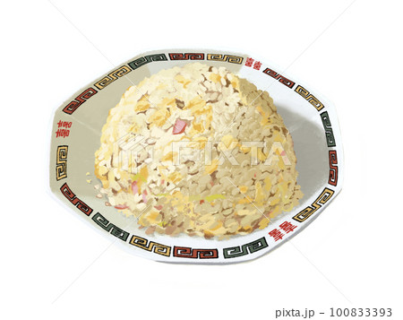 お皿に盛ったチャーハン お皿に盛ったチャーハン 100833393