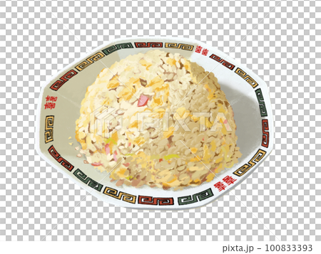 お皿に盛ったチャーハン お皿に盛ったチャーハン 100833393