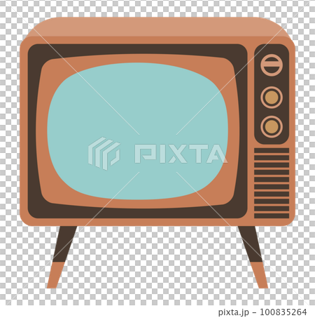 レトロな昭和のテレビのイラスト レトロな昭和のテレビのイラスト 100835264