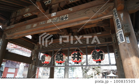 新井薬師（梅照院）の寺院門 100835505