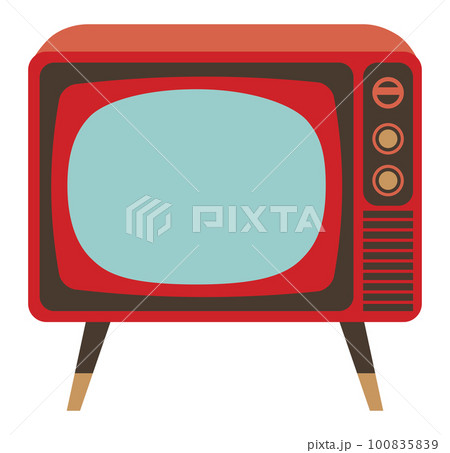 レトロな昭和のテレビのイラスト 100835839