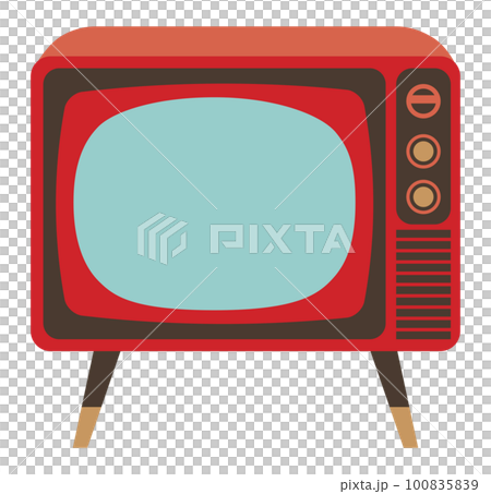 レトロな昭和のテレビのイラスト 100835839