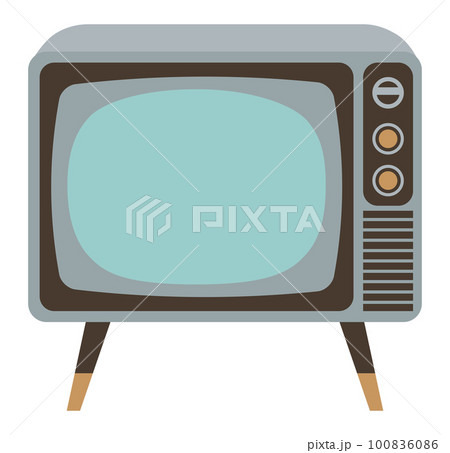 レトロな昭和のテレビのイラスト 100836086