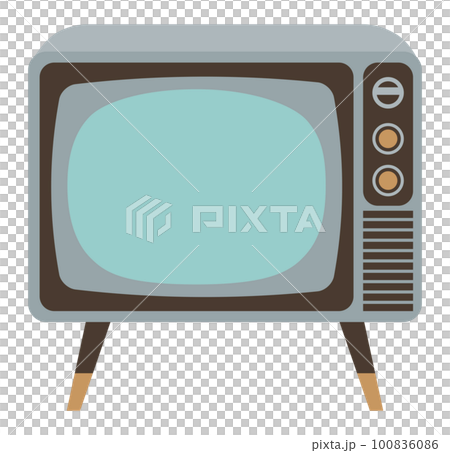 レトロな昭和のテレビのイラスト 100836086