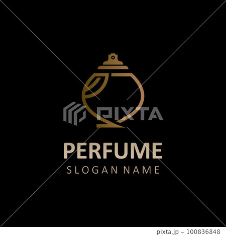 Abstract isolated luxury Perfume logo cosmetic for business 100836848