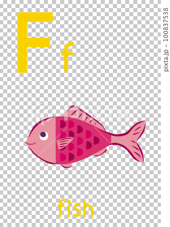 Alphabet card F fish - Stock Illustration [100837538] - PIXTA
