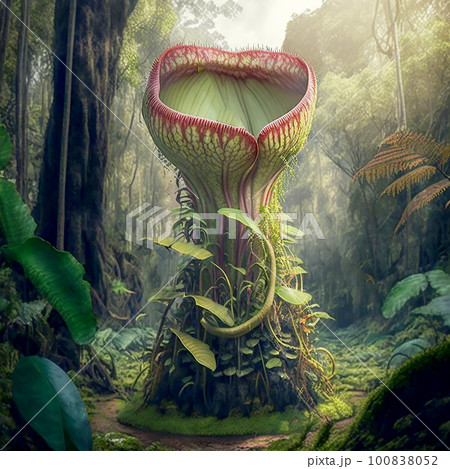 食虫植物が巨大化したような人食い植物モンスター　大森林 100838052