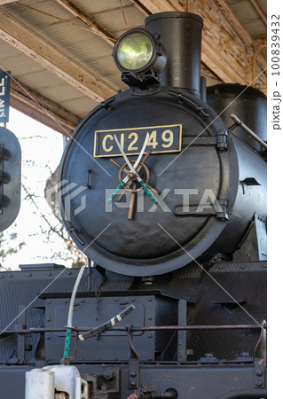 桐生が岡遊園地 静態保存の蒸気機関車C12 49の写真素材 [100839432 