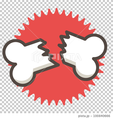 シンプルな骨折のイラスト 100840666