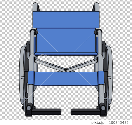正面から見た車椅子のイラスト 正面から見た車椅子のイラスト 100843483