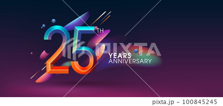 25 years anniversary vector icon, logo. Design element with modern graphic style number 25 years anniversary vector icon, logo. Design element with modern graphic style number 100845245