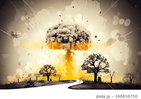 International Day against Nuclear Tests abstract illustration generative ai 100850750